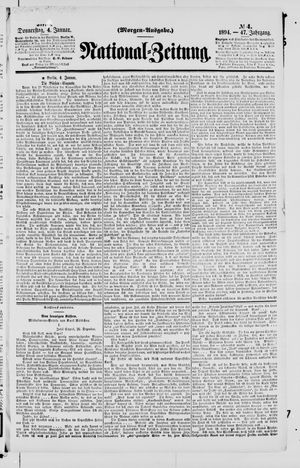 Nationalzeitung vom 04.01.1894