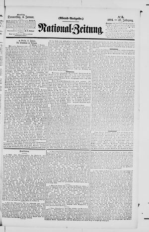 Nationalzeitung vom 04.01.1894