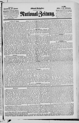 National-Zeitung on Jan 27, 1894