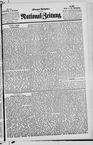 Nationalzeitung vom 01.02.1894