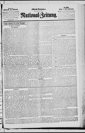 Nationalzeitung on Feb 21, 1894