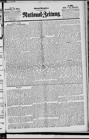 Nationalzeitung vom 22.03.1894