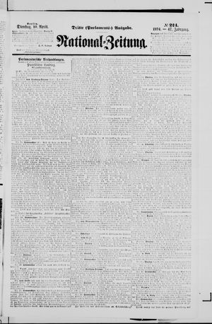 Nationalzeitung vom 10.04.1894