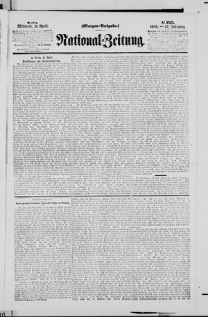 Nationalzeitung vom 11.04.1894
