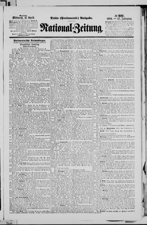 Nationalzeitung vom 11.04.1894