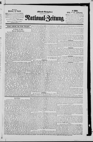 Nationalzeitung vom 13.04.1894