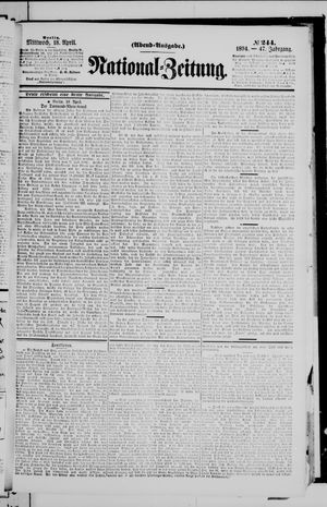 Nationalzeitung vom 18.04.1894