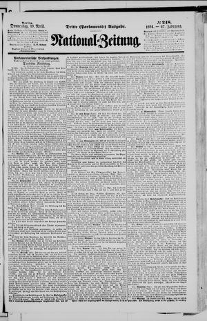 Nationalzeitung vom 19.04.1894