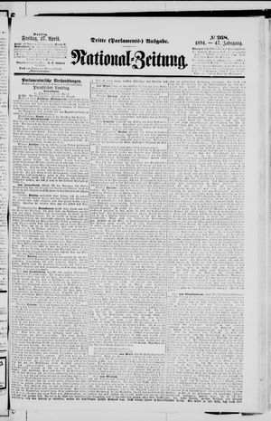 Nationalzeitung vom 27.04.1894