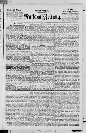 National-Zeitung on Oct 26, 1894