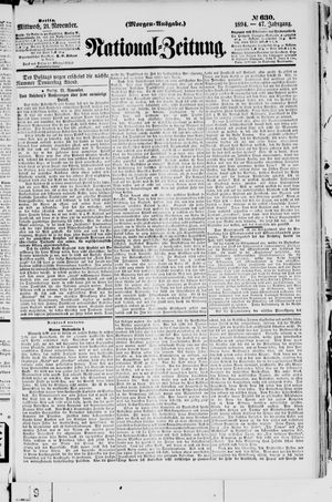 National-Zeitung on Nov 21, 1894