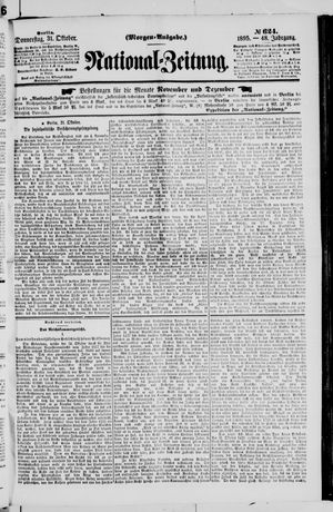 Nationalzeitung vom 31.10.1895