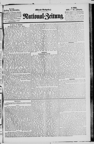 National-Zeitung vom 22.11.1895