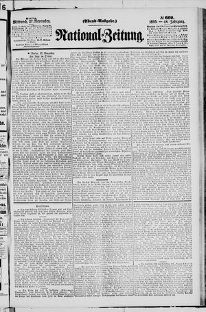 Nationalzeitung vom 27.11.1895