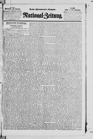 Nationalzeitung vom 22.01.1896