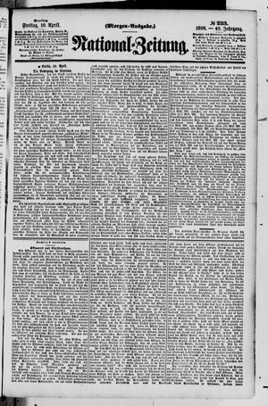 Nationalzeitung on Apr 10, 1896