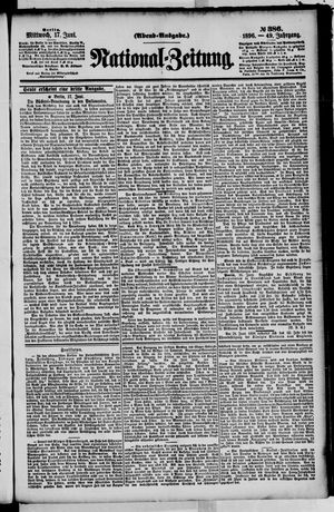 Nationalzeitung vom 17.06.1896