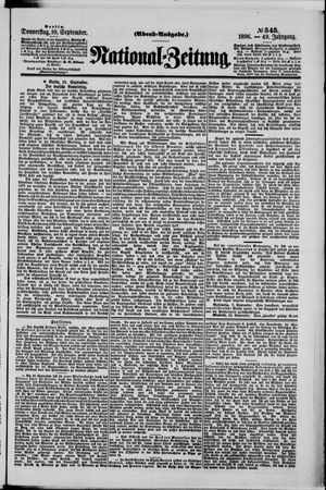 National-Zeitung vom 10.09.1896