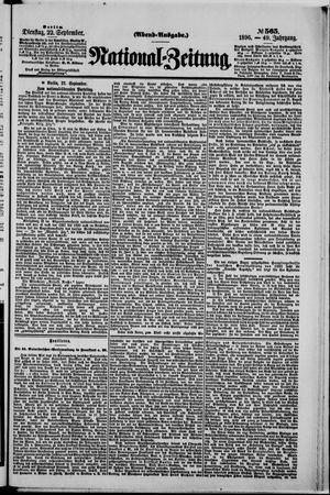 National-Zeitung vom 22.09.1896