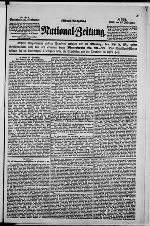 Nationalzeitung vom 26.09.1896