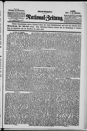 National-Zeitung on Sep 29, 1896