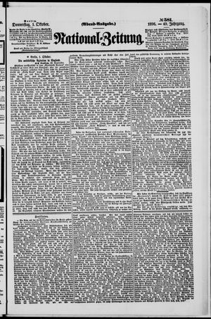 Nationalzeitung vom 01.10.1896