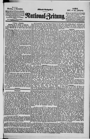 Nationalzeitung vom 01.11.1897