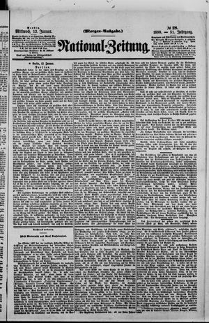 Nationalzeitung vom 12.01.1898