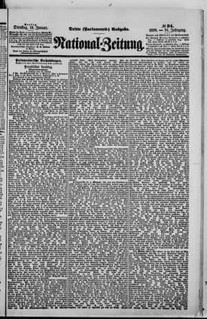 Nationalzeitung vom 18.01.1898
