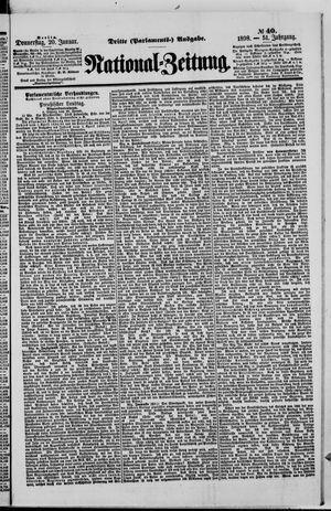 Nationalzeitung on Jan 20, 1898
