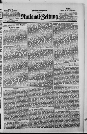 Nationalzeitung vom 21.01.1898