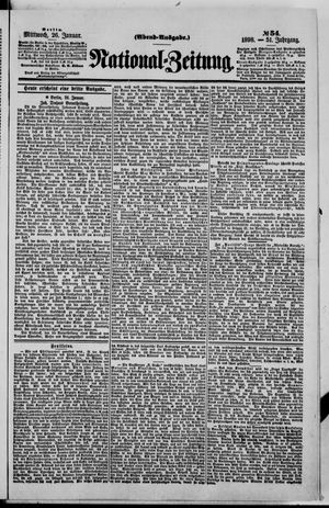 Nationalzeitung vom 26.01.1898