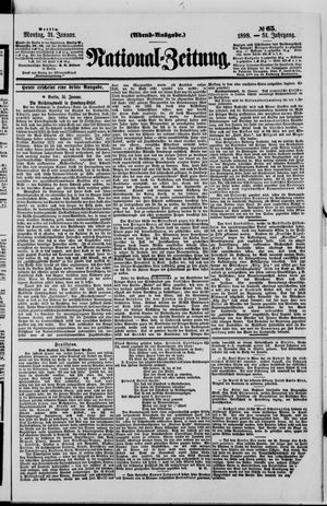 Nationalzeitung vom 31.01.1898