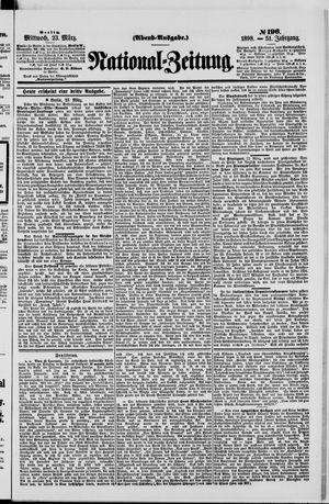 Nationalzeitung vom 23.03.1898