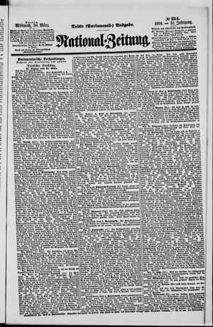 Nationalzeitung vom 30.03.1898