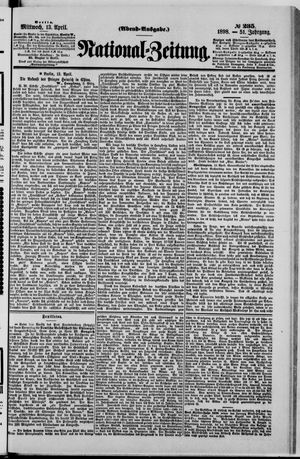 Nationalzeitung vom 13.04.1898