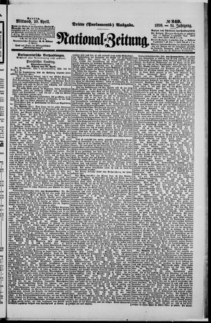 Nationalzeitung vom 20.04.1898