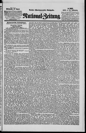 Nationalzeitung vom 27.04.1898