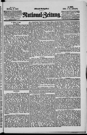 Nationalzeitung vom 17.06.1898