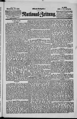 Nationalzeitung vom 25.06.1898
