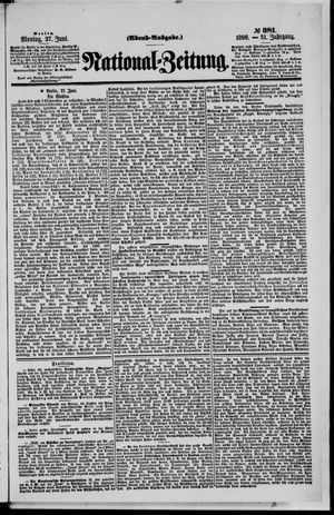Nationalzeitung vom 27.06.1898