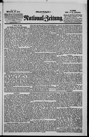 Nationalzeitung vom 29.06.1898