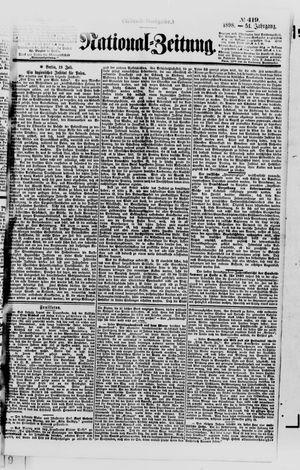 Nationalzeitung on Jul 19, 1898
