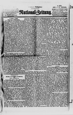 Nationalzeitung vom 06.08.1898
