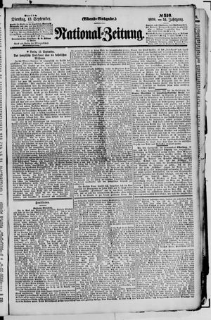 Nationalzeitung vom 13.09.1898