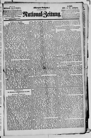 Nationalzeitung vom 14.09.1898