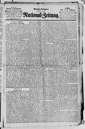 Nationalzeitung vom 16.09.1898