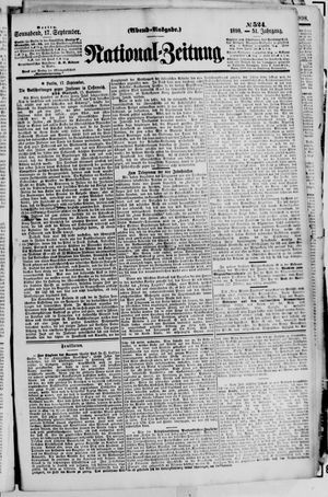Nationalzeitung vom 17.09.1898