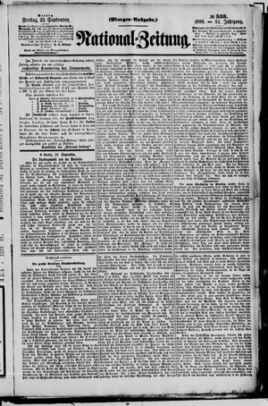 Nationalzeitung vom 23.09.1898