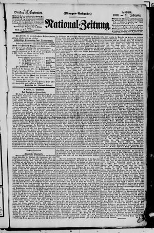 Nationalzeitung vom 27.09.1898